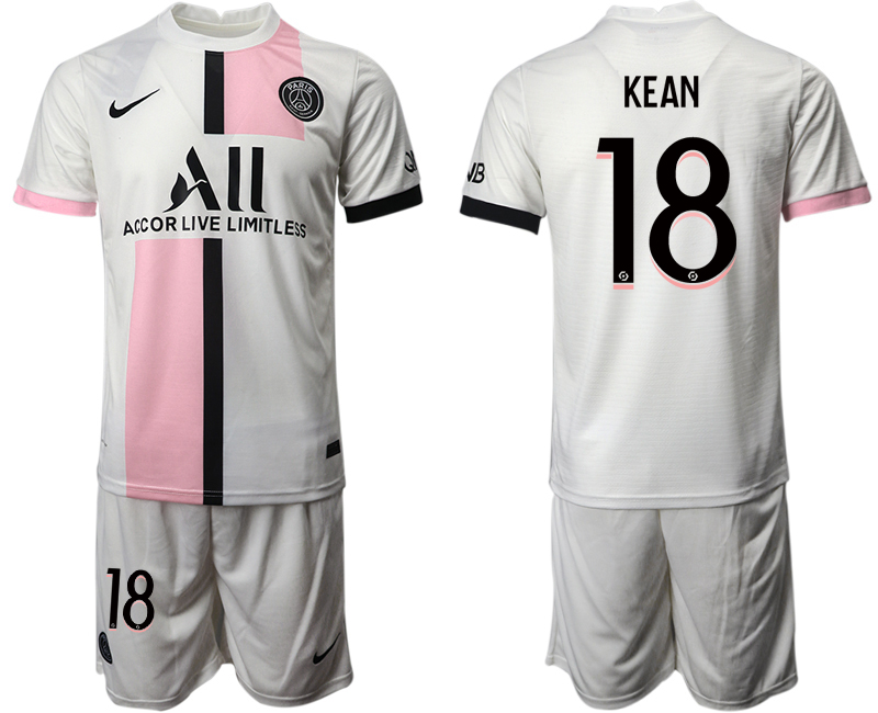 Men 2021-2022 Club Paris St German away white #18 Soccer Jersey